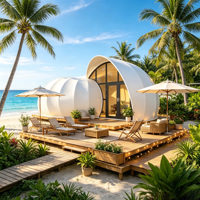 Палатка для глэмпинга Safari Hotel 6*7м, однокомнатная, из оксфордского хлопка и материалов ПВХ/ПВДФ, всесезонная, быстросборная, портативная, прямая, с защитой от УФ-излучения UV50+