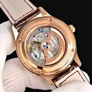 Reloj de pulsera para caballero, edición limitada opulenta, de excelente calidad, con calendario lunar celestial, caja ultrafina en oro rosa y correa de cuero. - Product Image 2