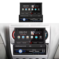 Lecteur DVD de voiture universel 7 pouces Écran tactile rétractable Multimédia MP5 BT USB FM Audio 1 Din Radio de voiture Android