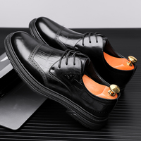 2024 pas cher prix en cuir hommes chaussures habillées plates à lacets formel noir marron hommes chaussures en cuir pointu