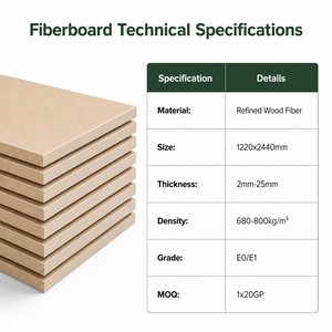 Panneaux de fibres E0 de haute qualité pour modèles et gabarits architecturaux, panneaux de fibres 4x8 18mm 9mm, panneaux MDF <span class=keywords><strong>Egger</strong></span>, panneaux MDF ondulés, panneaux MDF en <span class=keywords><strong>bois</strong></span> - Product Image 3