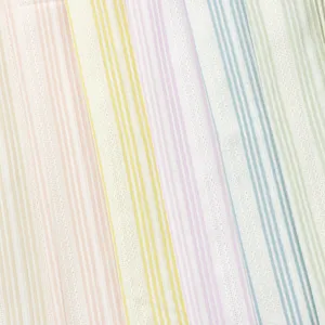 Hot Sale 70 30 Cotton Poly Blend Jacquard Dye Fabric With Stripe Suitable For Shirt And Skirt