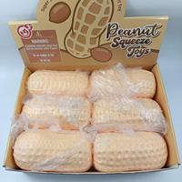 Jouet à presser TPR Lucky Peanut avec farine à l'intérieur, ultra doux, élastique, jouet de décompression, en stock, vente en gros
