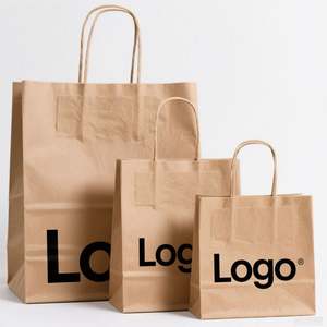 Bolsa de Compras de Papel Kraft Marrón Ecológica de Gran Tamaño con Logotipo Personalizado Impreso y Diseño Serigrafiado - Product Image 3