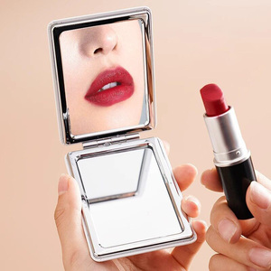 Double-sided 1x/2x Magnifying Folding Mini Portable Pocket Compact Travel <b>Foldable</b> Small Makeup <b>Mirror</b> GZ RTS Bulk Mixed Order - Product Image 2