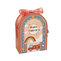 Boîte cadeau semi-circulaire découpée DingHui, motif maison de rêve de dessin animé, pour le premier anniversaire de bébé ou la fête du plein lune, boîte à bonbons portable, boîte de retour