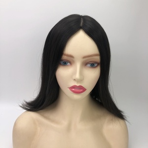 Emeda naturale del cuoio capelluto # 1b di colore naturale parrucca in seta brasiliana europea vergine <span class=keywords><strong>capelli</strong></span> gioiello parrucca sheitel - Product Image 1