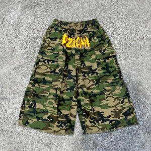 Pantalones cortos holgados desgastados personalizados de diseñador Premium, ropa de calle, pantalones cortos Cargo de algodón con 8 bolsillos, Bermudas para hombre, pantalones cortos de camuflaje - Product Image 1