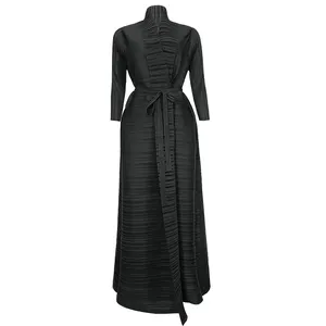 Latest Design Miyake Pleated Senior Saudi <strong>Robes</strong> Ground Length OEM Elegant Casual <strong>Coat</strong> - Product Image 1