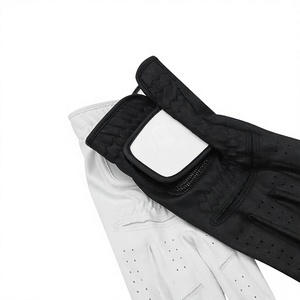 Gants de golf noirs en cuir véritable, à doigts entiers, unisexes, antidérapants, à enfiler, pour sports de plein air, entraînement et exercice - Product Image 4