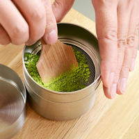 Mini boîte à thé en acier inoxydable OEM, conteneur portable pour poudre de matcha avec couvercle hermétique pour les voyages/usage domestique