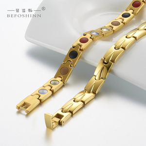 Luxe unisexe titane Germanium Bio lien chaîne collier à la mode Hip Hop <span class=keywords><strong>Rock</strong></span> santé énergie bijoux pour hommes pour les fêtes - Product Image 4