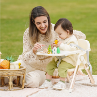 Chaise haute pour bébé pliable et portable - Chaise haute durable avec plateau large pour une utilisation quotidienne