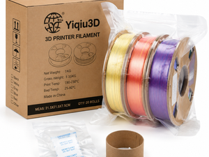 Filament PLA Soie Yiqiu3D 1,75 mm pour Imprimante 3D, Packs Combo Tricolores Luminescents pour Bambu Lab Creality - Product Image 4