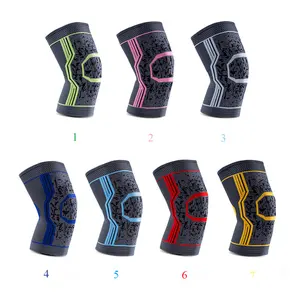 Sports Nylon Knee Protector Knee Brace Compression Sleeve Manchon de compression pour genouillere with double silica gel