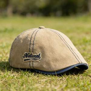 Natural Women's <b>Flat</b> Cap 100 Cotton Ginger Color Hand Embroidery Casual Ivy <b>Hat</b> Four Seasons Wear - Product Image 4