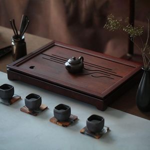 Khay trà tre, trà Kungfu Trung Quốc phục vụ khay, Bộ trà cổ điển, Khay trà gongfu, nước lưu trữ Bàn trà tre - Product Image 1