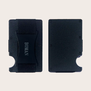 Porte-cartes de crédit et pince à billets de luxe pour homme en aluminium et fibre de carbone, sans fermeture, marque <span class=keywords><strong>Boman</strong></span> - Product Image 3