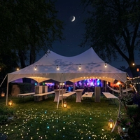 Carpa Comercial de Aluminio para Exteriores de 20x40 Pies, para Uso en Todas las Estaciones, Jardín, Ferias Comerciales, Fiestas Grandes