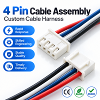 Câble de raccordement à 4 broches pour carte de commande, écran LED, batterie, appareil ménager, câblage OEM personnalisé