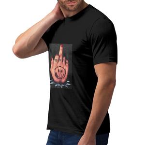 Camiseta al por mayor personalizada de 180G 100% algodón, lavado al agua, hombros caídos, cuello redondo, oversize, corta, estilo vintage, hip hop, con estampado gráfico. - Product Image 3