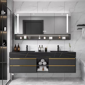 Mobili da <span class=keywords><strong>Bagno</strong></span> di Fabbrica di Lusso con Doppio Lavabo, Specchio Intelligente e <span class=keywords><strong>Mobile</strong></span> Lavello per Set di Arredo <span class=keywords><strong>Bagno</strong></span> per Hotel - Product Image 5