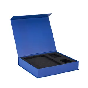 Custom Colorful Recycled Materials FS C Magnetic Gift Box Navy Blue Magnet Chocolate Box