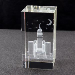 Eer Van Kristal Aanpassen Gebouw Decoratie Nieuw Ontwerp 3d Lasergravure Geschenken Glas Kristal Huisdecoratie Souvenirs Geschenken - Product Image 4
