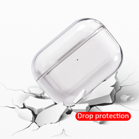 Casing Tas Penutup Pengisi Daya Earphone Nirkabel Transparan Pelindung Bening Headset Kotak BT Silikon Lembut