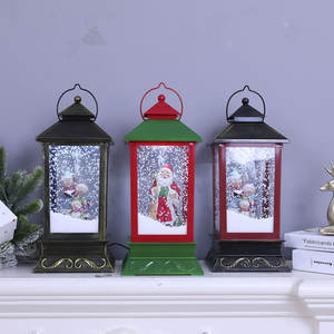 Mode Moderne Décorations De Noël Musique Éclairage Lanterne Lampe Neige Musique Pendule Lumières - Product Image 4