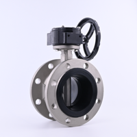 Gaotong Vanne papillon manuelle en acier inoxydable Joint NBR/EPDM Connexion à bride pour alimentation en eau DN50-DN300 de drainage PN10/16