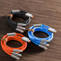 Vente chaude pas cher prix cordon de charge multiple universel 3 en 1 câble de charge multiple 120W 6A câble Usb de charge rapide pour téléphone
