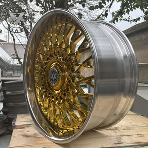 Viaol forjado cóncavo 2 piezas ruedas pulido oro aleación cromo 5x112 5x114,3 5x120 llantas <span class=keywords><strong>de</strong></span> coche para BMW Rolls-Royce con cubierta <span class=keywords><strong>de</strong></span> flotador - Product Image 2