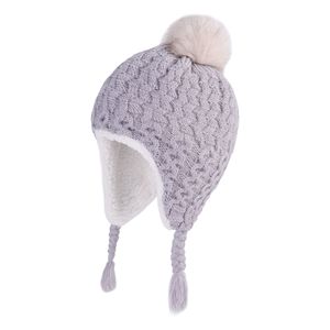 Cappello per bambini autunno e inverno lavorato a maglia berretto per capelli in tinta unita e cappello caldo - Product Image 1