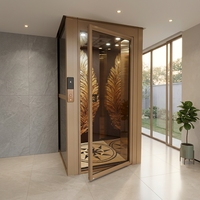 Porte d'ascenseur commerciale pour villa, en acier inoxydable durable, à ouverture centrale, design moderne, avec garantie d'un an