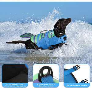 Chaleco Salvavidas para Mascotas con Diseño de Aleta de Tiburón, Chaleco de Natación para Perros, Impermeable, Flotante, Ajustable, para Piscina y Playa - Product Image 2
