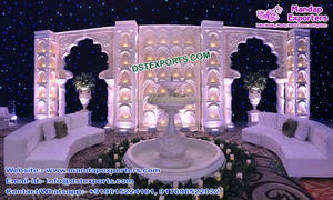 Configuración de pared de velas para escenario de boda, paredes de velas para escenario de recepción de boda asiática, espléndido soporte metálico para pared de velas para boda, Dinamarca - Product Image 4