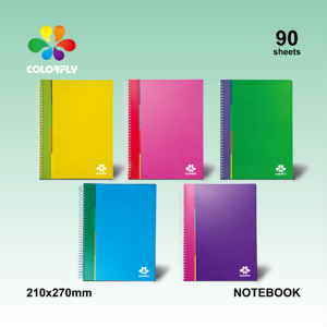 Cuaderno Espiral A5 con Encuadernación Cosida, Separadores de Temas Multicolor, 90 Hojas con Páginas Rayadas, para la Escuela y Oficina - Product Image 2