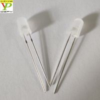 Diode LED scintillante ronde jaune de 5 mm de bonne qualité avec lentille diffuse laiteuse et longues pattes pour bougies, 1000 pièces par sac