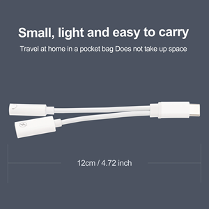 Cable Adaptador <span class=keywords><strong>2</strong></span> en 1 USB C a Conector de Auriculares de 3.5mm, <span class=keywords><strong>Convertidor</strong></span> de Carga Tipo C a Audio 3.5 OTG para Macbook Air, Samsung, Huawei - Product Image 5