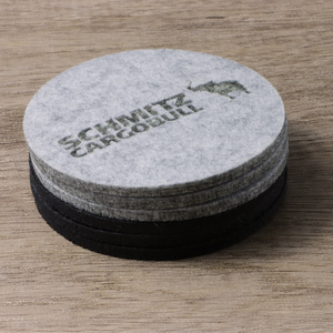 High-Quality Custom Felt Coaster and Holder, Bulk Order for Wine Beer Glass, Free Logo Accepted