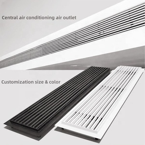 Custom HVAC <b>Ventilation</b> Duct Air Conditioning System <b>Grille</b> Diffuser Aluminum Ceiling Linear Slot YG-FD-20 Aluminum Material Dur - Product Image 4
