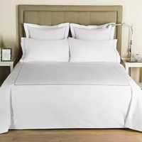 Ensemble de draps de lit de luxe pour hôtel, imprimés sur mesure, imperméables, ajustés, 200TC, antistatiques, polyester/coton, 4 pièces