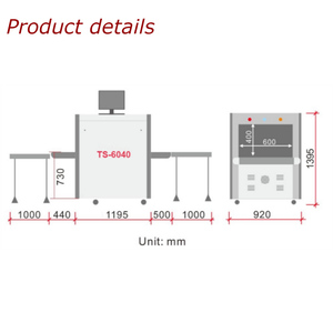 TS-6040 Vérification des Bagages X Ray Machine de <span class=keywords><strong>Scanner</strong></span> de Sécurité de Rayon X D'inspection de <span class=keywords><strong>Scanner</strong></span> de Bagages - Product Image 3