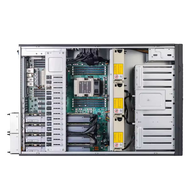 Customized 4 Gpu Servers with Dual CPU LGA3647 Portable 4U Gpu Server case Computer Server with 3090 Gpu Cards
