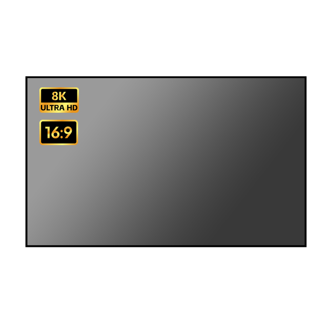 Home Movie Theater Projectors Screen Fixed Frame HD 8K Black Crystal Light Rejecting 100 Inch 8K UHD ALR Projector Screen