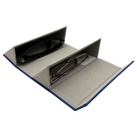 2025 gros haute qualité carré Double couche 2 fentes double lunettes présentoir étui lunettes lunettes stockage