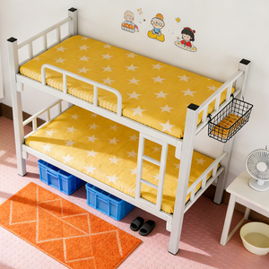 Modern Iron <b>Bunk</b> <b>Bed</b> <b>Double</b>-Deck Metal Frame for Two-Person Dormitories & Worker Spaces Space-Saving & Stable - Product Image 1
