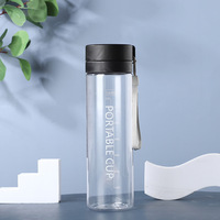 Offre Spéciale – Bouteille d'eau portable en plastique transparent avec échelle graduée, idéale pour le sport, la gym et les voyages – Nouveauté ODM à prix abordable
