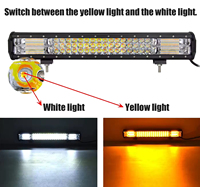 Barra de Luz LED Todoterreno de 30 Pulgadas, Doble Color, con Flash y Luz de Trabajo, Triple Fila, Estroboscópica, IP68 Impermeable, Aluminio Fundido a Presión, 6000 Lúmenes